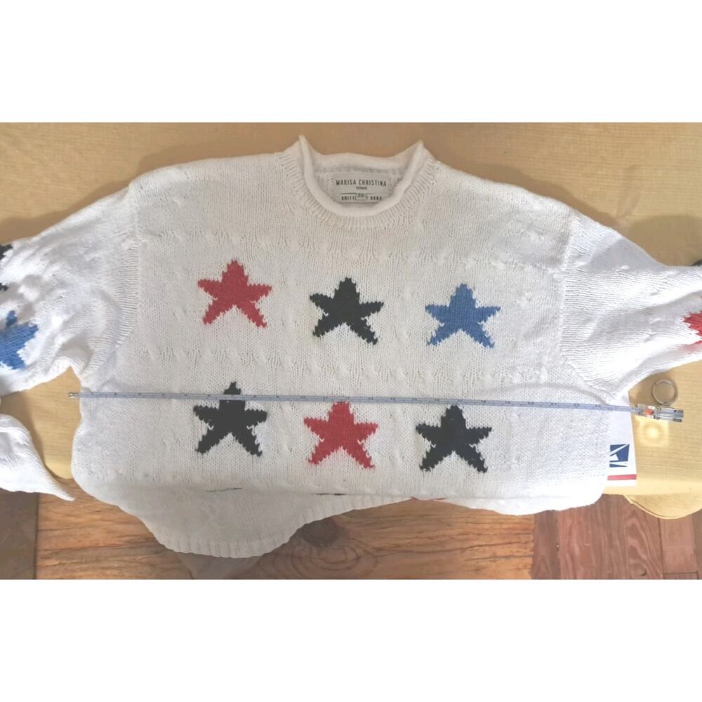 Stars Marisa Christina Sweater Red Blue Stars